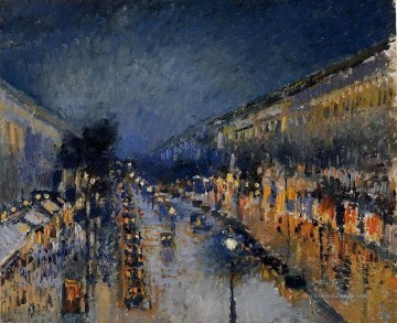 Camille Pissarro Werke - das Boulevard Montmartre in der Nacht 1897 Camille Pissarro
